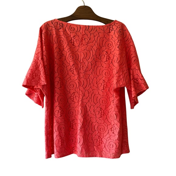 Banana Republic NWT Coral Lace Top, Medium - Picture 3 of 6
